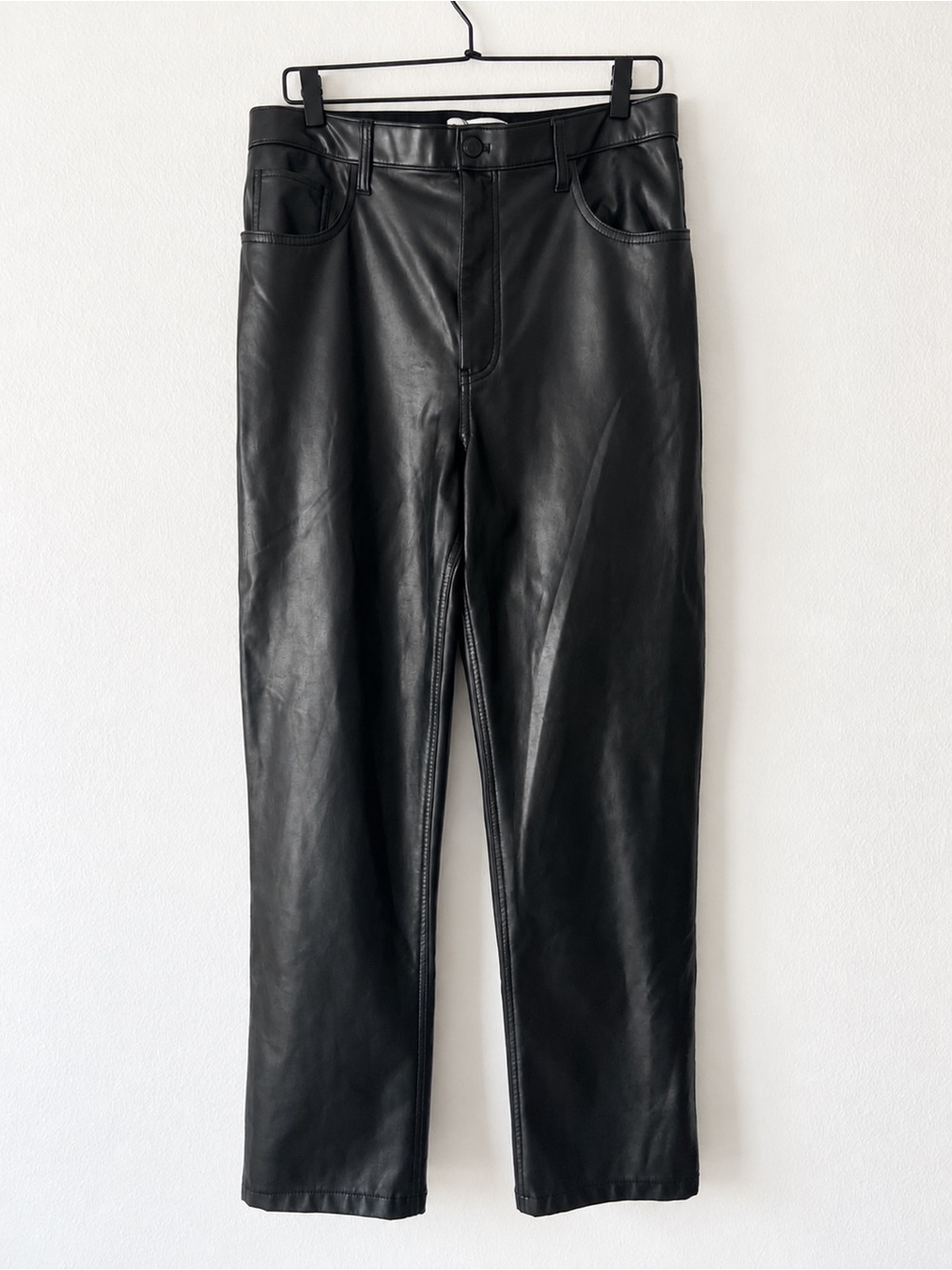 Abercrombie & Fitch 90s Straight Ultra High Rise Faux Leather Pants Size 32/14